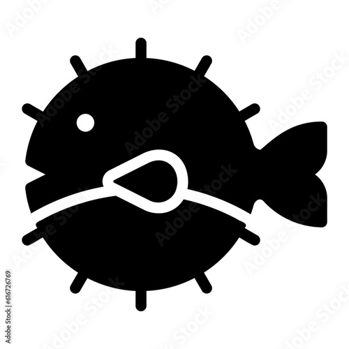 blowfish glyph icon