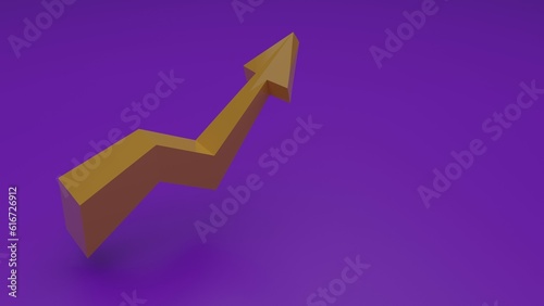 illustration of a graph glowing of stock market increases symbol