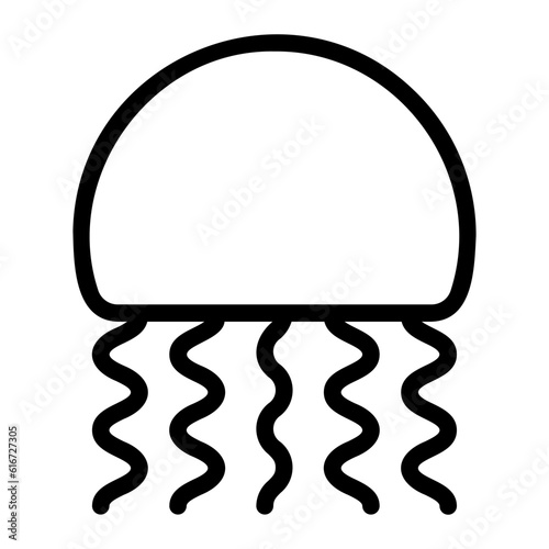 jellyfish line icon