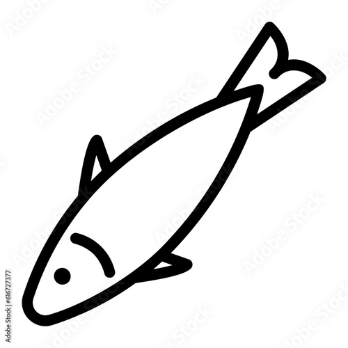 sardine line icon