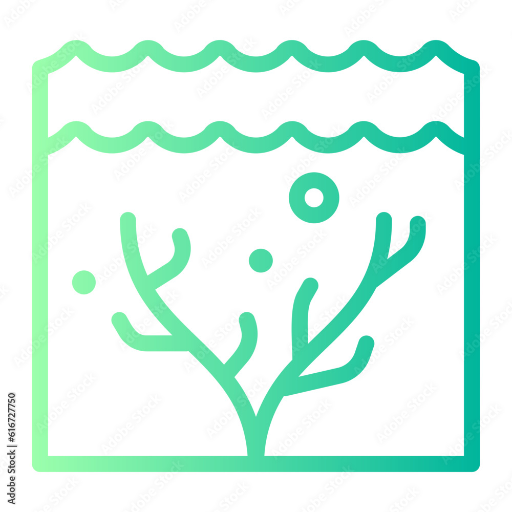 Obraz premium coral reef gradient icon