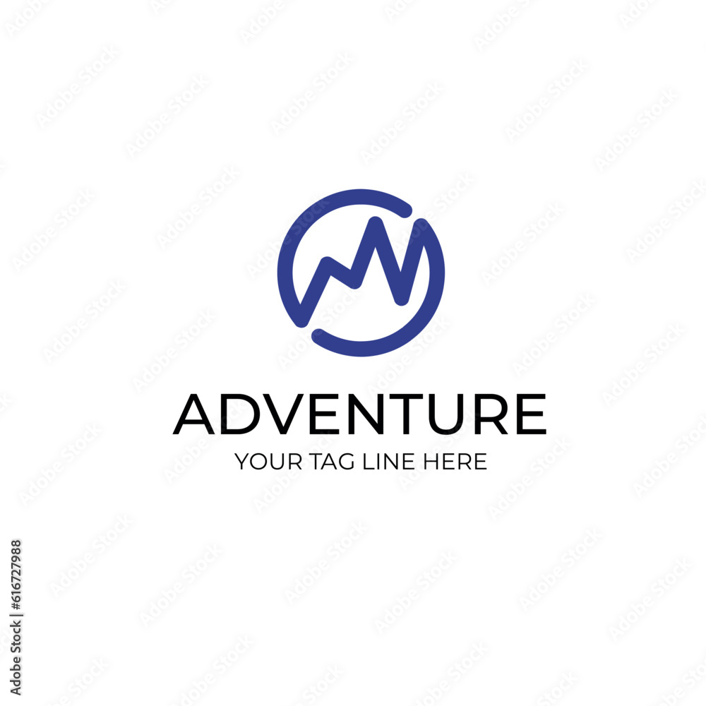 Adventurous Logo Design Template. Inspiration logo design. Template Vector