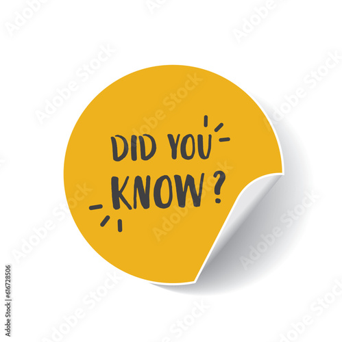 Did you know quote sticker. 