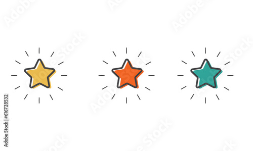 Premium star icon or logo in line style.