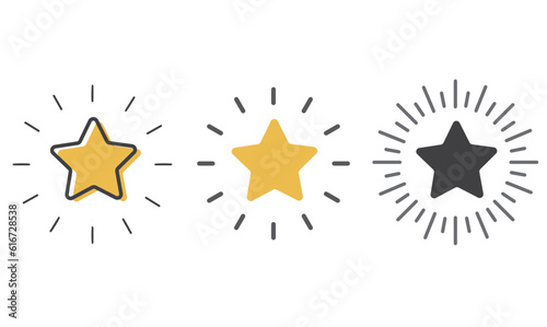 Premium star icon or logo in line style. High quality sign and symbol on a white background. 