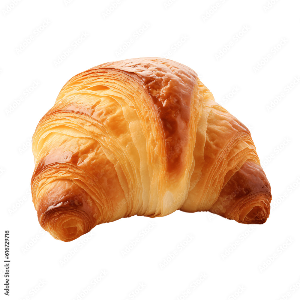 Croissant isolated on transparent background