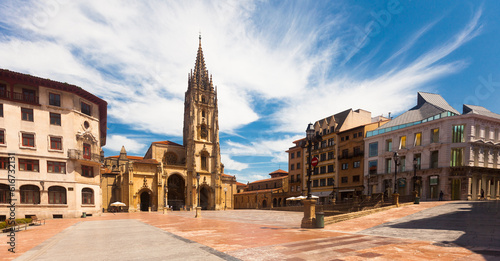  Oviedo, Spain - July 21. 2019: Cathedral of San Salvador in Oviedo photo