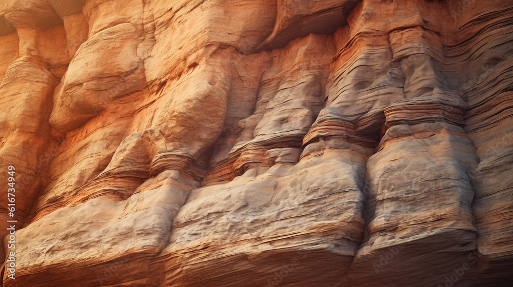 Textured surface of a sandstone cliff. Generative Ai Textured surface of a sandstone cliff. Generative Ai