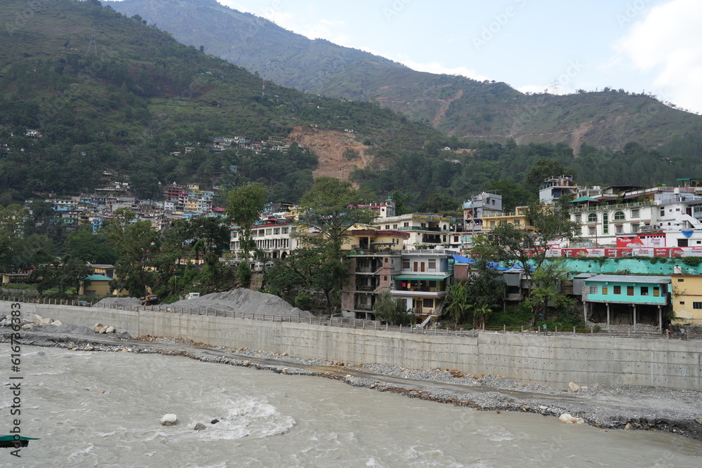 River side, Kali river, dharchula town,