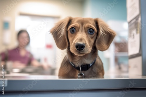 Dog in the veterinary clinic