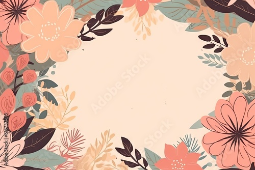 Wallpaper Mural Vintage Floral Design with Watercolor Flowers. Wedding Card Template. Generative AI illustrations Torontodigital.ca