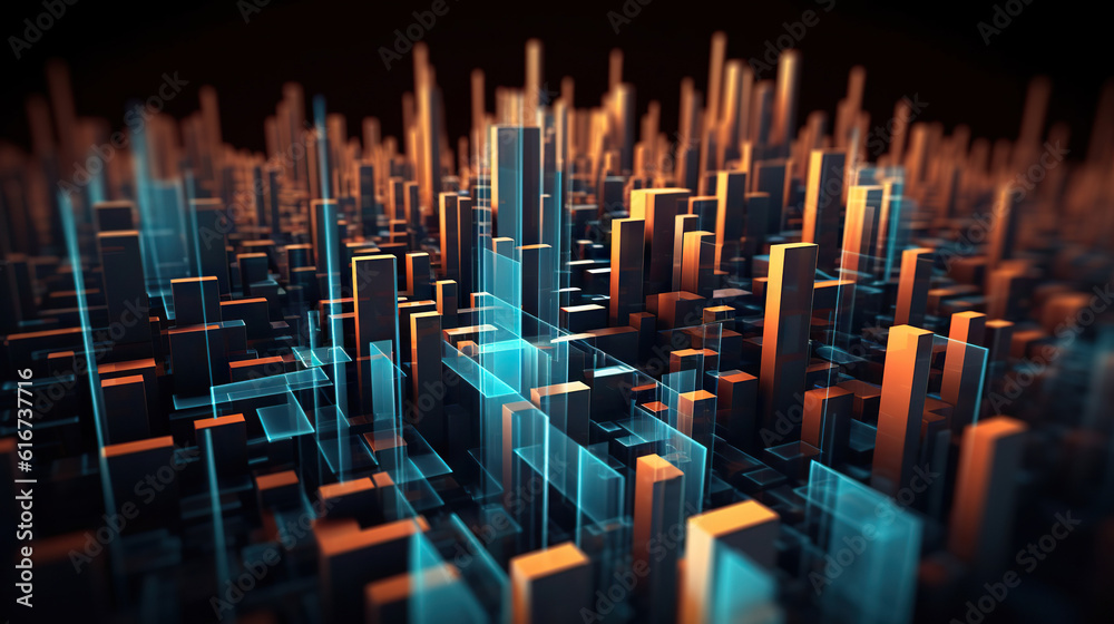 Modern digital abstract 3D background. Copy space. Can be used in the description of network abilities, technological processes, digital storages, science, education, etc. Modern digital abstract 3D background. Copy space. Can be used in the description of network abilities, technological processes, digital storages, science, education, etc.