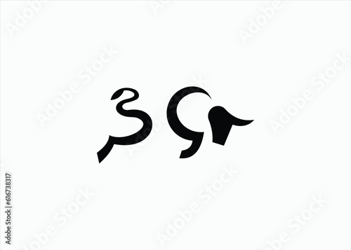 bison logo design vector silhouette illustration