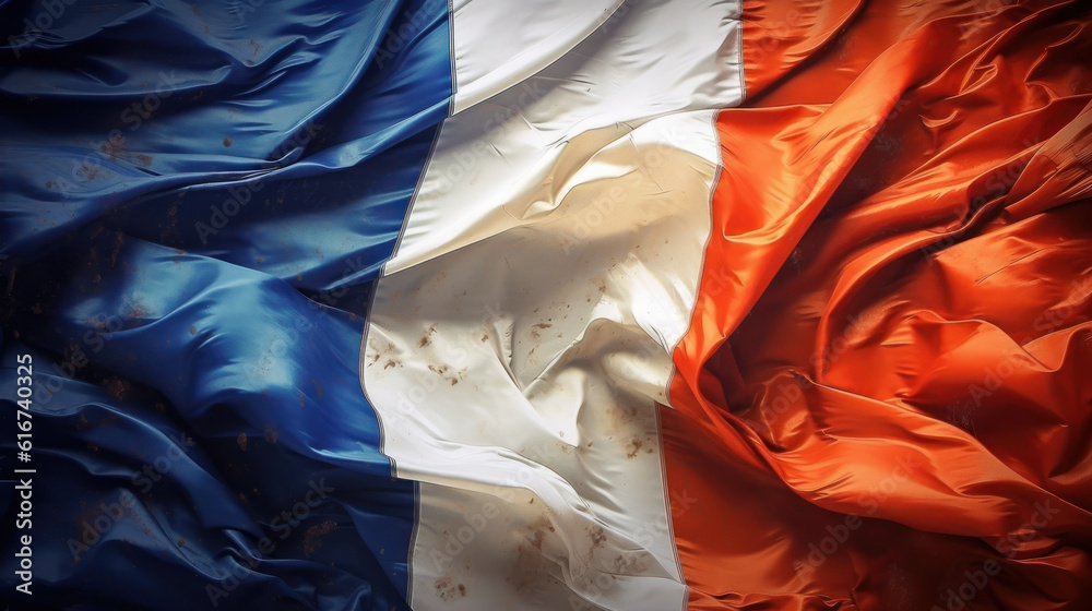 Eiffel Tower Majestic: Captivating View Against the French Flag Backdrop for Stock Photos Eiffel Tower Majestic: Captivating View Against the French Flag Backdrop for Stock Photos