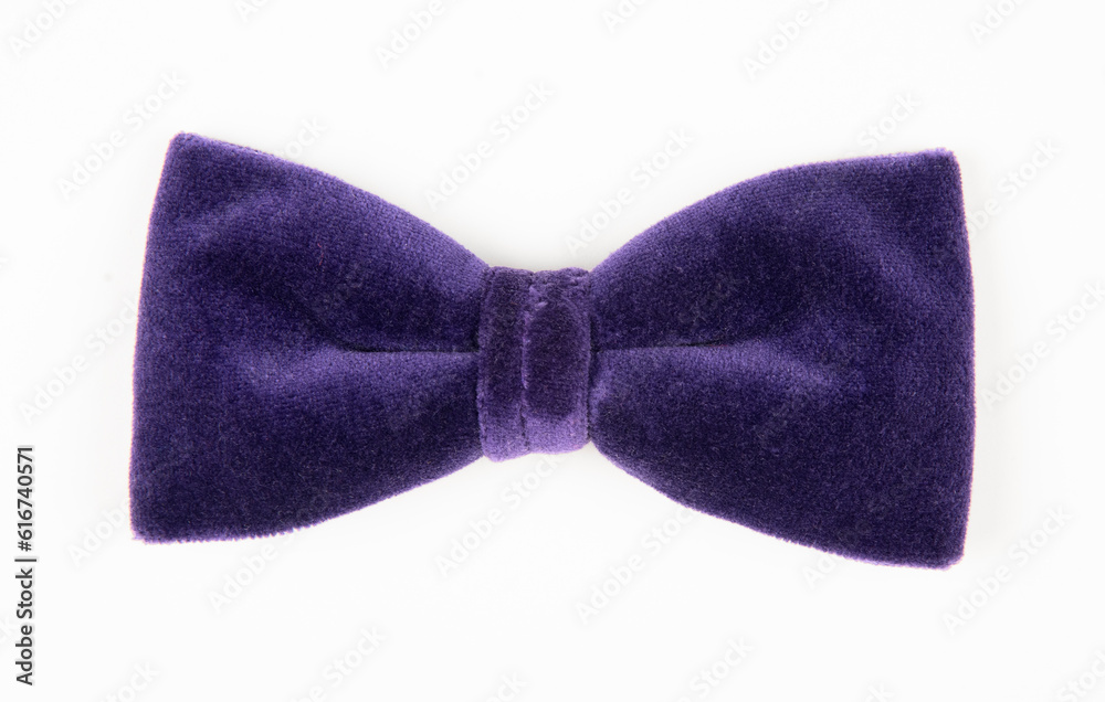 Blue Velvet Bow Isolated On White Background Blue Velvet Bow Isolated On White Background