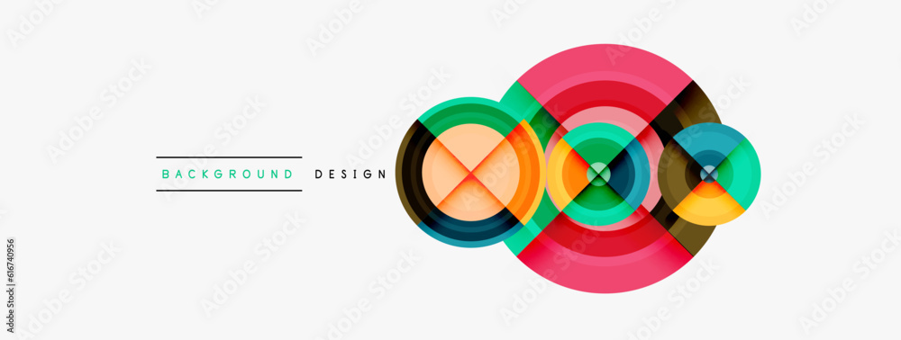 Creative circle geometric abstract background