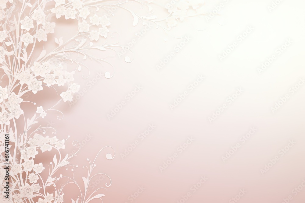 White Lace Pattern on Pastel Background