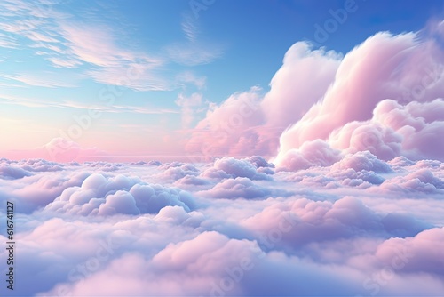 Cotton Candy Clouds Pastel Sky