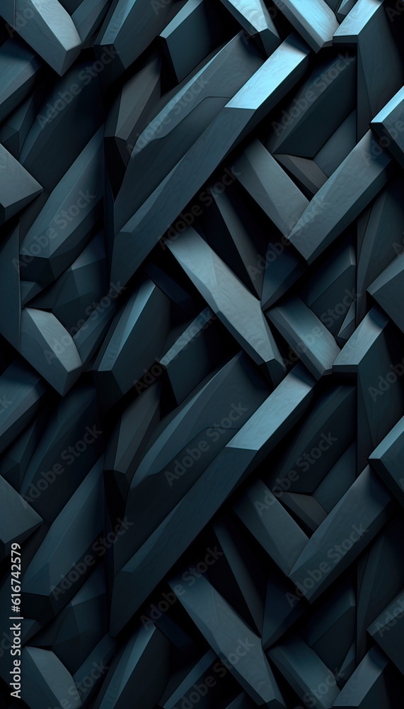 Generative AI illustration of wall pattern mechanics, dark colors 3D shape Generative AI illustration of wall pattern mechanics, dark colors 3D shape