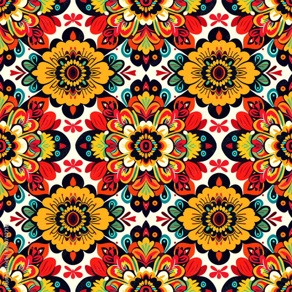 Seamless pattern based on traditional Asian elements Paisley. Seamless pattern based on traditional Asian elements Paisley.