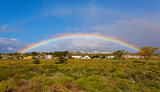 A beautiful strong rainbow over a section of Worcester, Western Cape, South Africa.