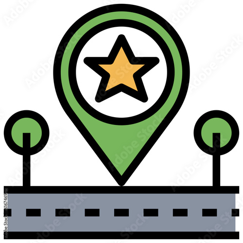 FAVORITE DESTINATION line icon,linear,outline,graphic,illustration