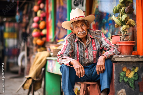Einheimischer Mexikaner KI photo