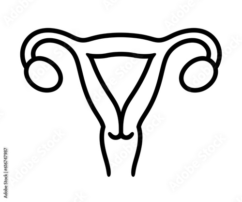 Uterus line icon