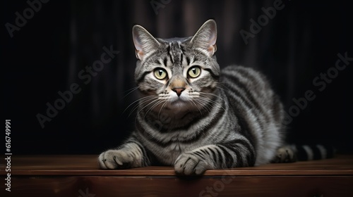 Majestic Gaze - The Enchanting Eyes of American Shorthair Cats © Emojibb.Family