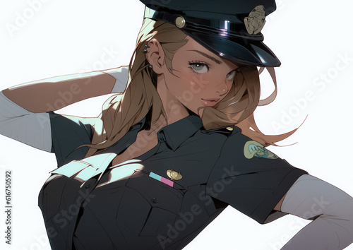 attractive female police officer photo