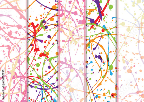 Abstract vector splash multicolor fantasy with shape background design. illustration vector design.