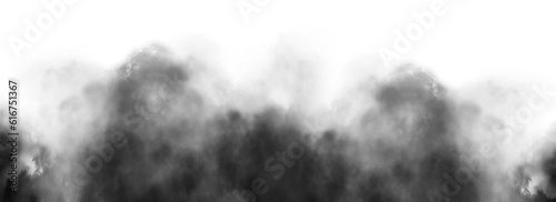 Smoke misty fog on isolated Texture overlays. Design element.