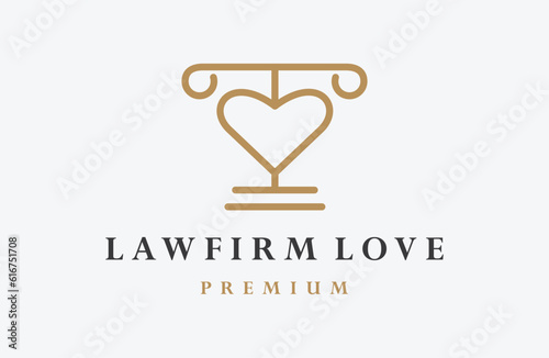 Law firm love logo template vector illustration design © Taufik