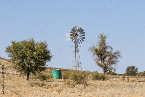 Wind Pump in the Kalahari (Kgalagadi) 
