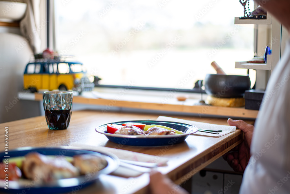 custom made wallpaper toronto digitalolder man cooking in his motorhome,Savoring Culinary Triumphs: An Elderly Gentleman Enjoys His Delicious Creations in the Motorhome