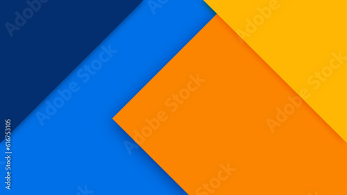 modern abstract background with a blue-orange combination featuring geometric patterns arranged randomly