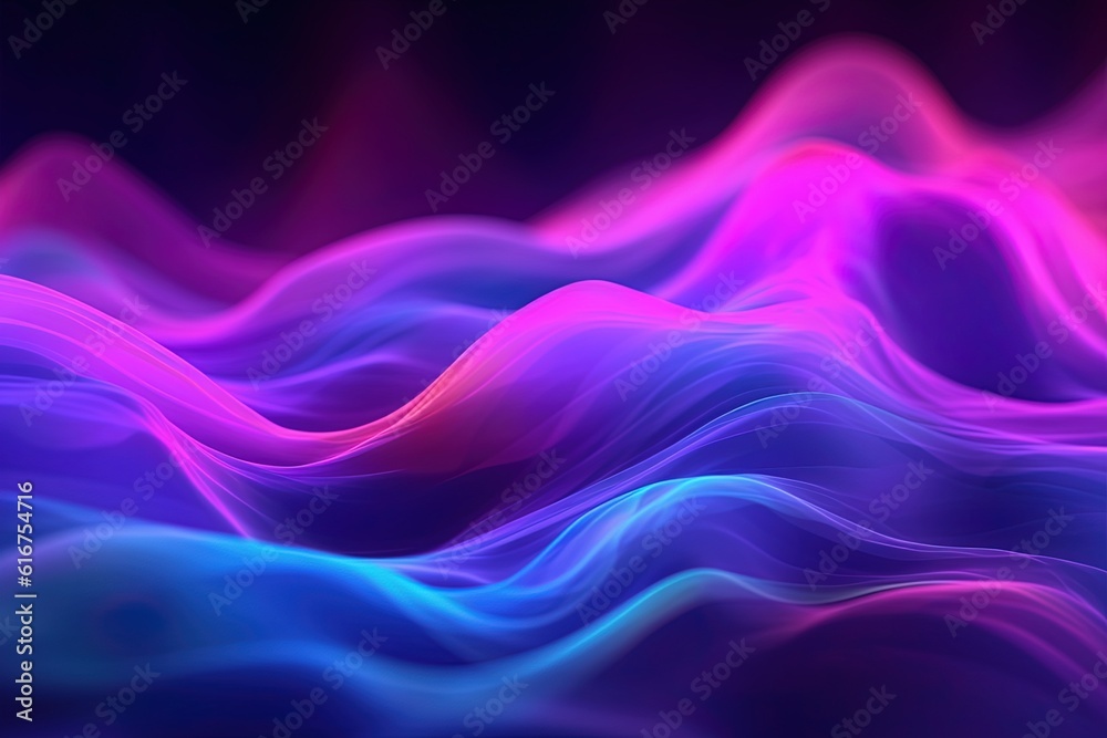 abstract futuristic background with pink blue glowing neon moving high speed wave lines and bokeh lights. Data transfer concept Fantastic wallpaper