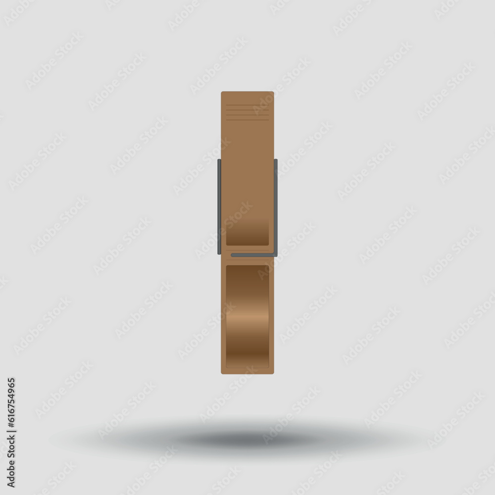 Flat illustration of a clothespin with a shadow. Vector on gray background Flat illustration of a clothespin with a shadow. Vector on gray background