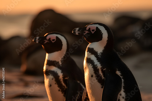 Penguins on Boulders Beach Cape Town close up shot 