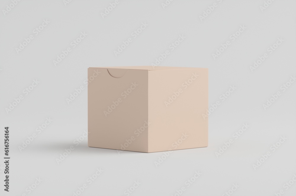 Obraz premium Cardboard Box Mockup 3D Illustration