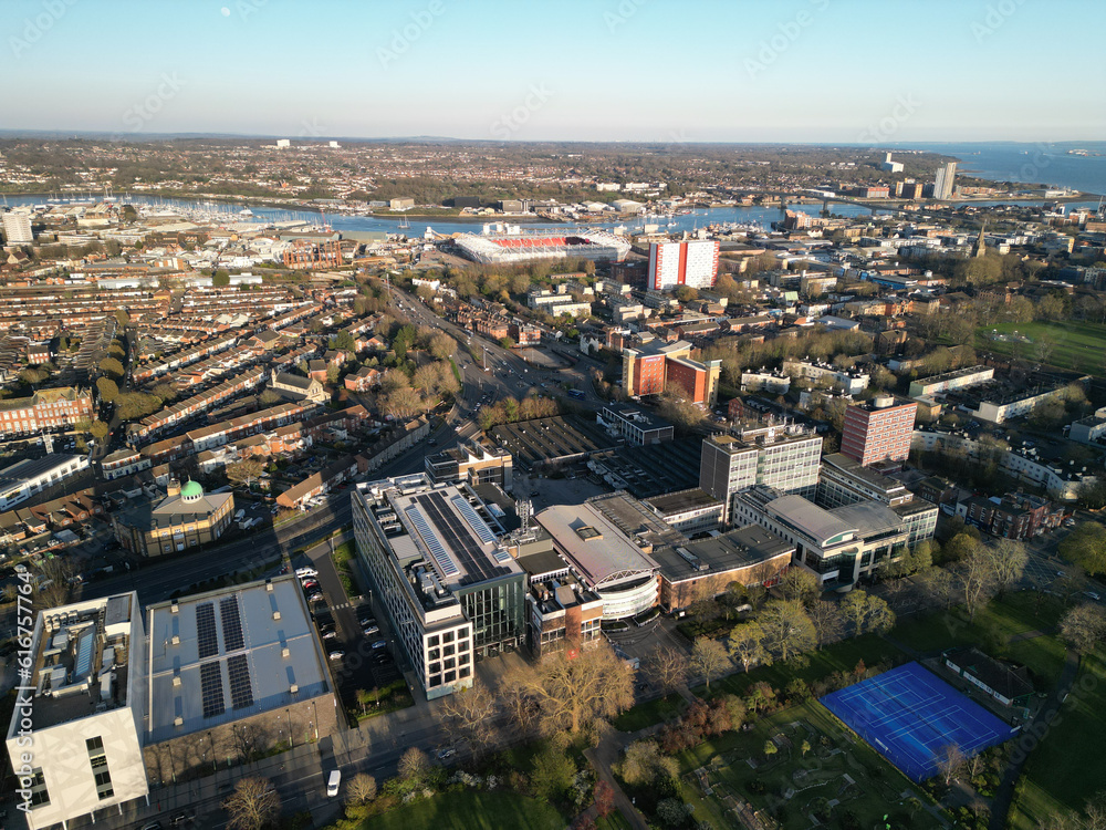 Southampton Aerial View, Drone view shot with Dji Mini 3 Pro