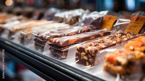 Snack bars in a grocery store - food photography