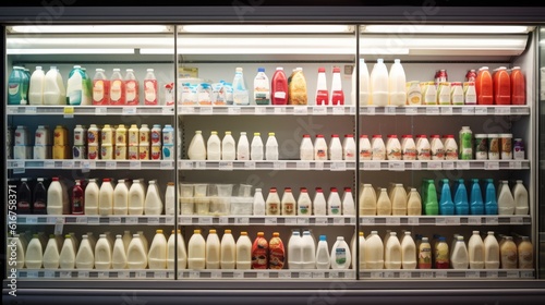 Milk in a grocery store - food photography