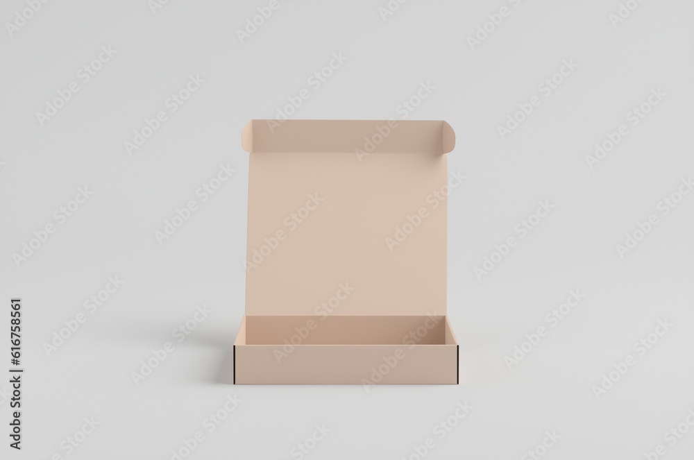 Cardboard Box Mockup 3D Illustration Cardboard Box Mockup 3D Illustration