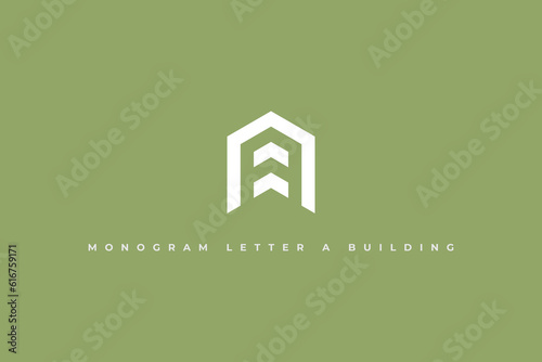 logo monogram letter a building