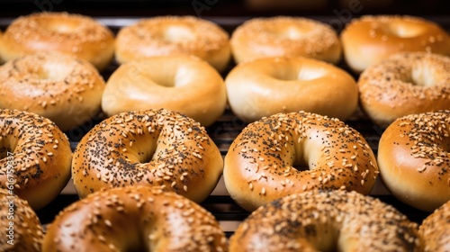 Bagels in a grocery store - food photography