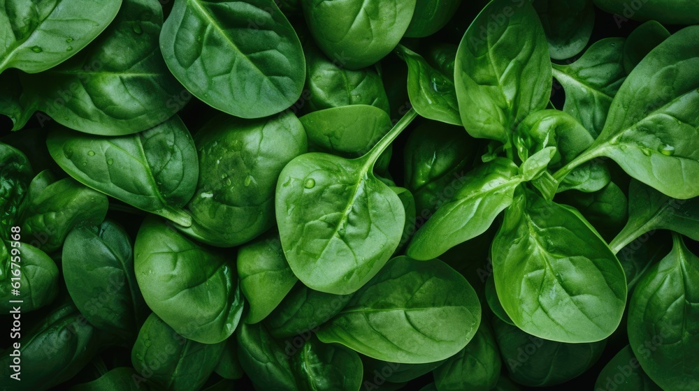 Spinach leaves in a grocery store - food photography Spinach leaves in a grocery store - food photography