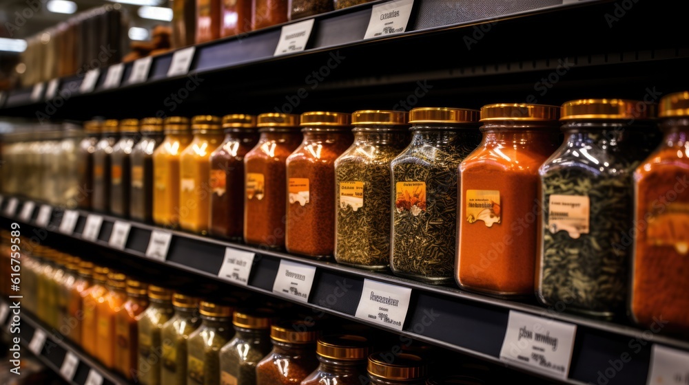 Spices in a grocery store - food photography