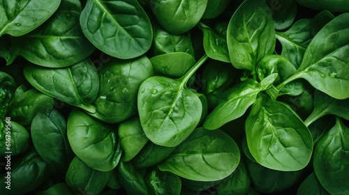 Spinach leaves in a grocery store - food photography