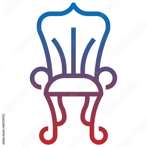 throne line icon,linear,outline,graphic,illustration